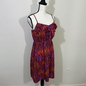 Red Camel Pink and Purple Ruched Sundress